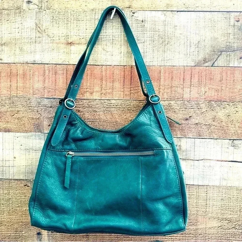 NWOT American Leather Co. Hunter Green Shoulder Bag - Picture 2 of 14